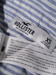 Eticheta marime si compozitie (rotita dreapta) - Cămașă Hollister cu dungi albastre – XS – Femei