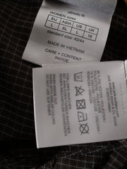 Eticheta marime si compozitie (rotita dreapta) - Cămașă Jack Wolfskin maro cu microcarouri fine – L – Femei