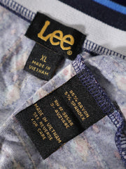 Eticheta marime si compozitie (rotita dreapta) - Tricou Lee albastru cu imprimeu geometric – XL – Femei
