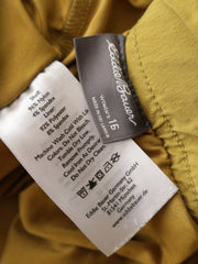 Eticheta marime si compozitie (rotita dreapta) - Fustă Eddie Bauer mustar cu croiala sport – XL – Femei