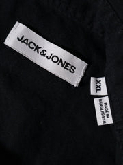 Eticheta marime si compozitie (rotita dreapta) - Cămașă JACK&JONES negru cu detalii caroiate – XXL – Bărbați