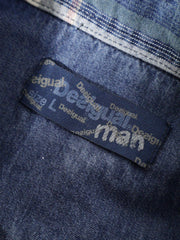 Eticheta marime si compozitie (rotita dreapta) - Cămașă Desigual cu patchwork si carouri – L – Bărbați