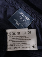 Eticheta marime si compozitie (rotita dreapta) - Tricou OLYMP bleumarin din jerseu amestecat – XXL – Bărbați