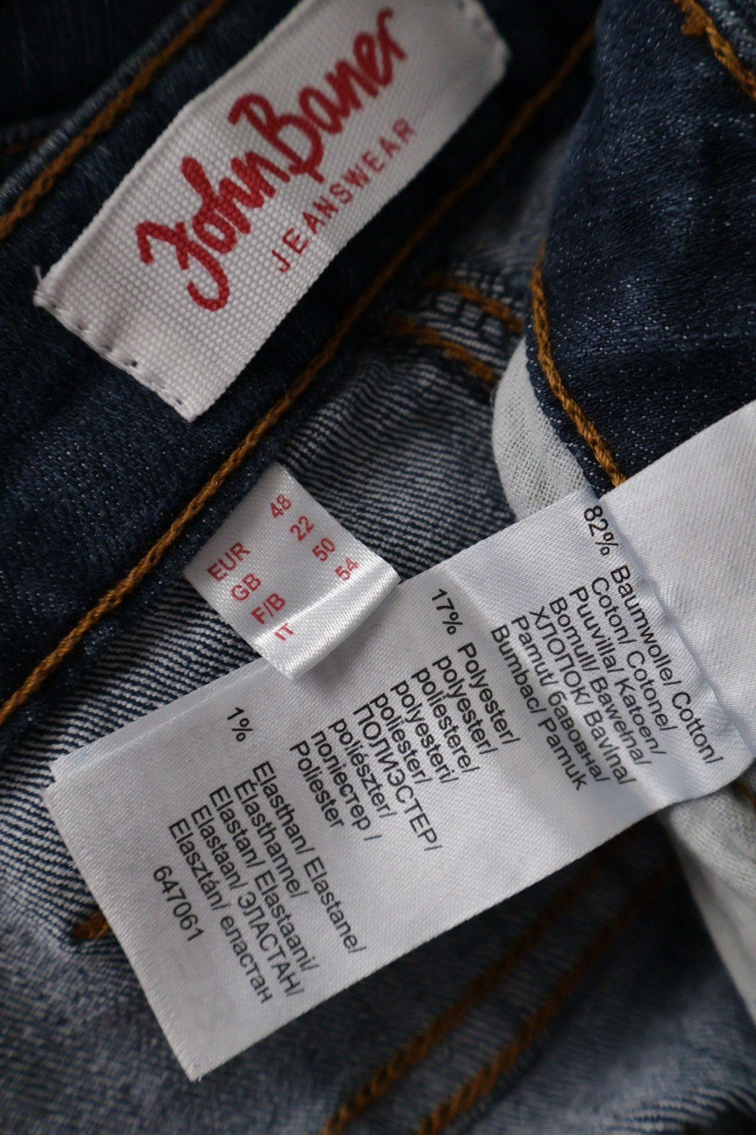 John Baner – blugi – etichetă – second-hand premium