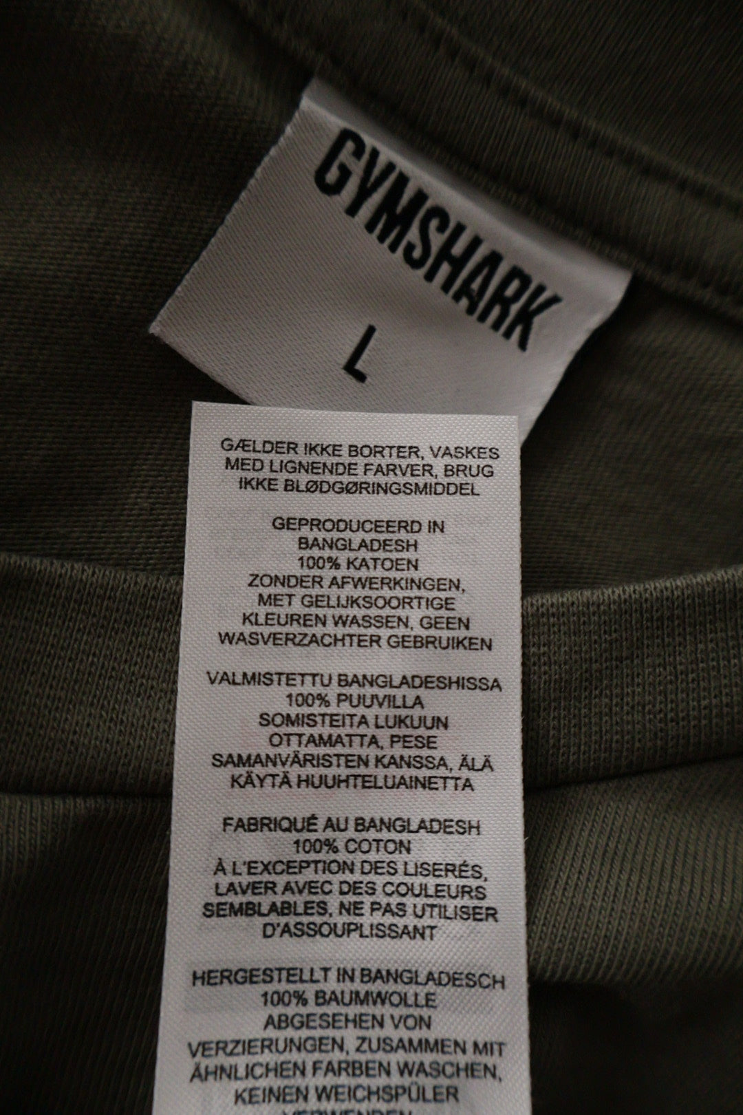 GYMSHARK – tricou – etichetă – second-hand premium