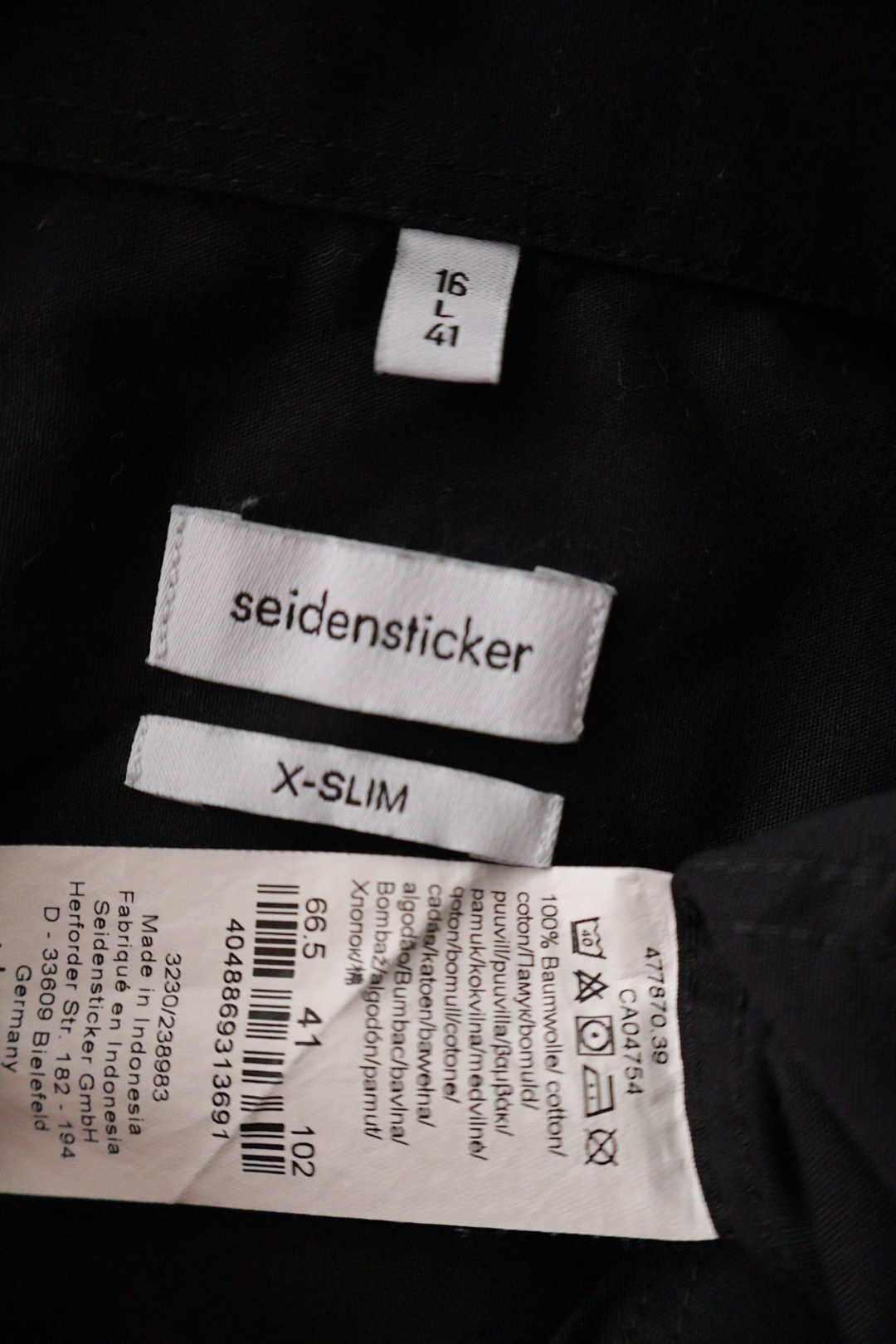 Seidensticker – cămașă – etichetă – second-hand premium