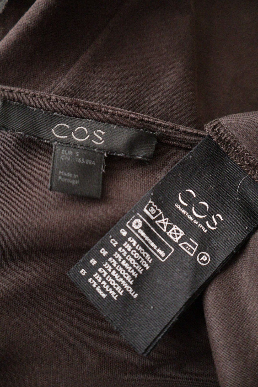 COS – bluză – etichetă – second-hand premium