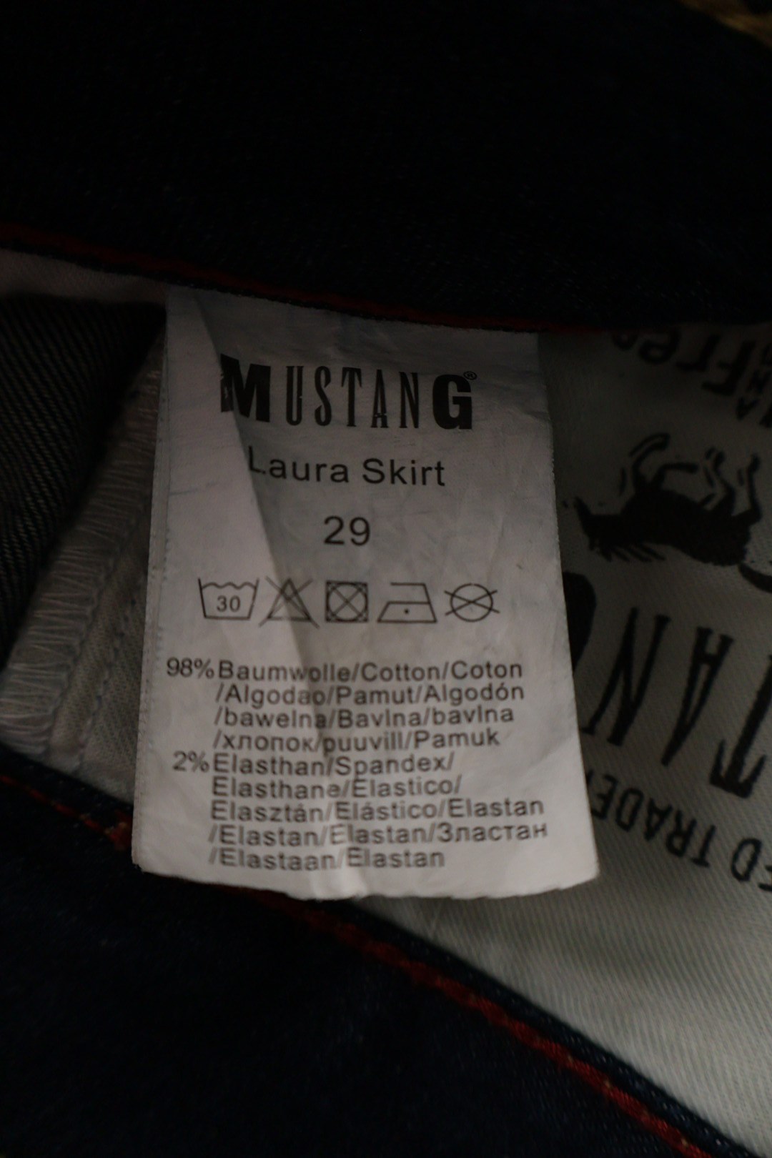 Mustang – fustă – etichetă – second-hand premium