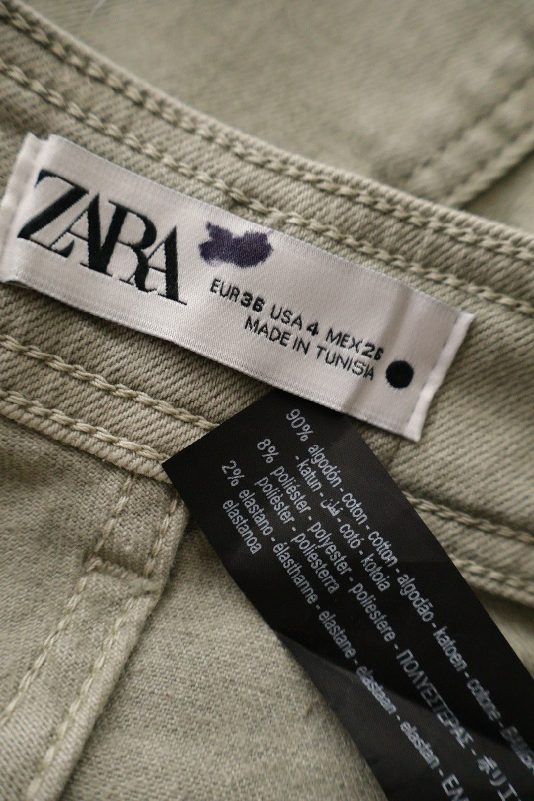 ZARA – blugi – etichetă – second-hand premium