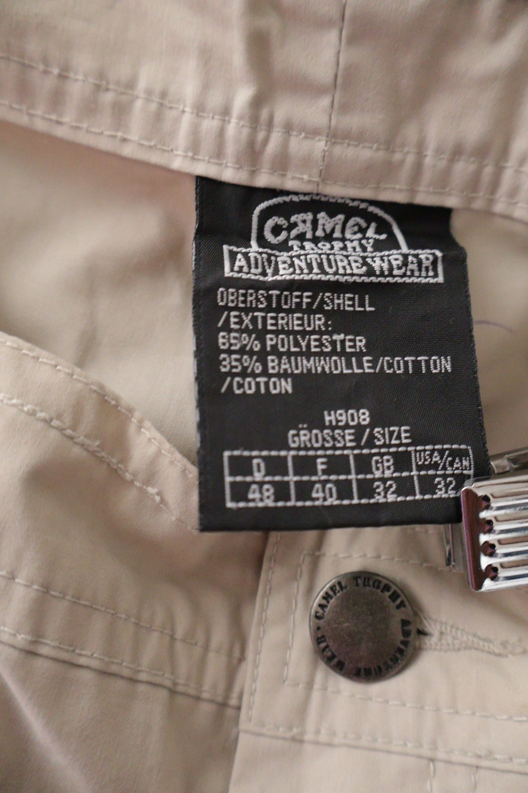 Camel Trophy – pantaloni – etichetă – second-hand premium