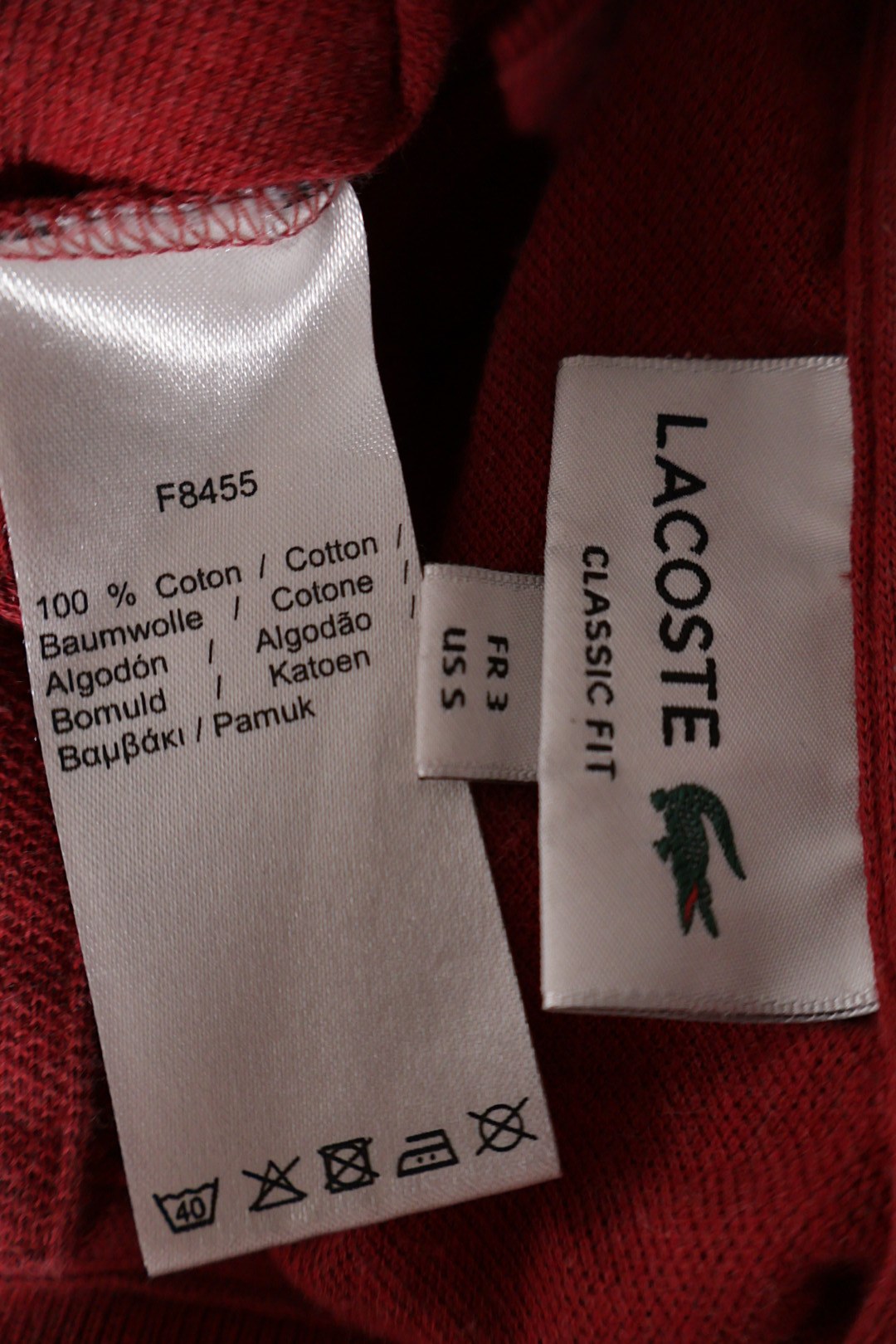 LACOSTE – tricou – etichetă – second-hand premium