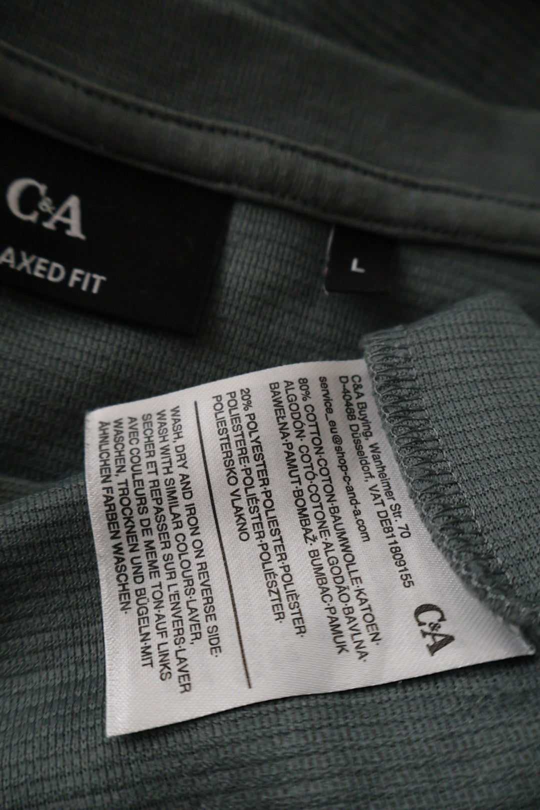 C&A – tricou – etichetă – second-hand premium