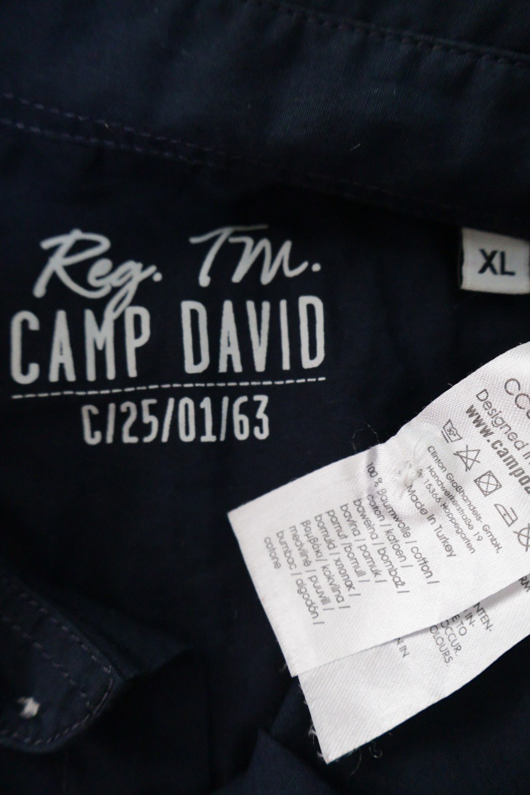 CAMP DAVID – cămașă – etichetă – second-hand premium