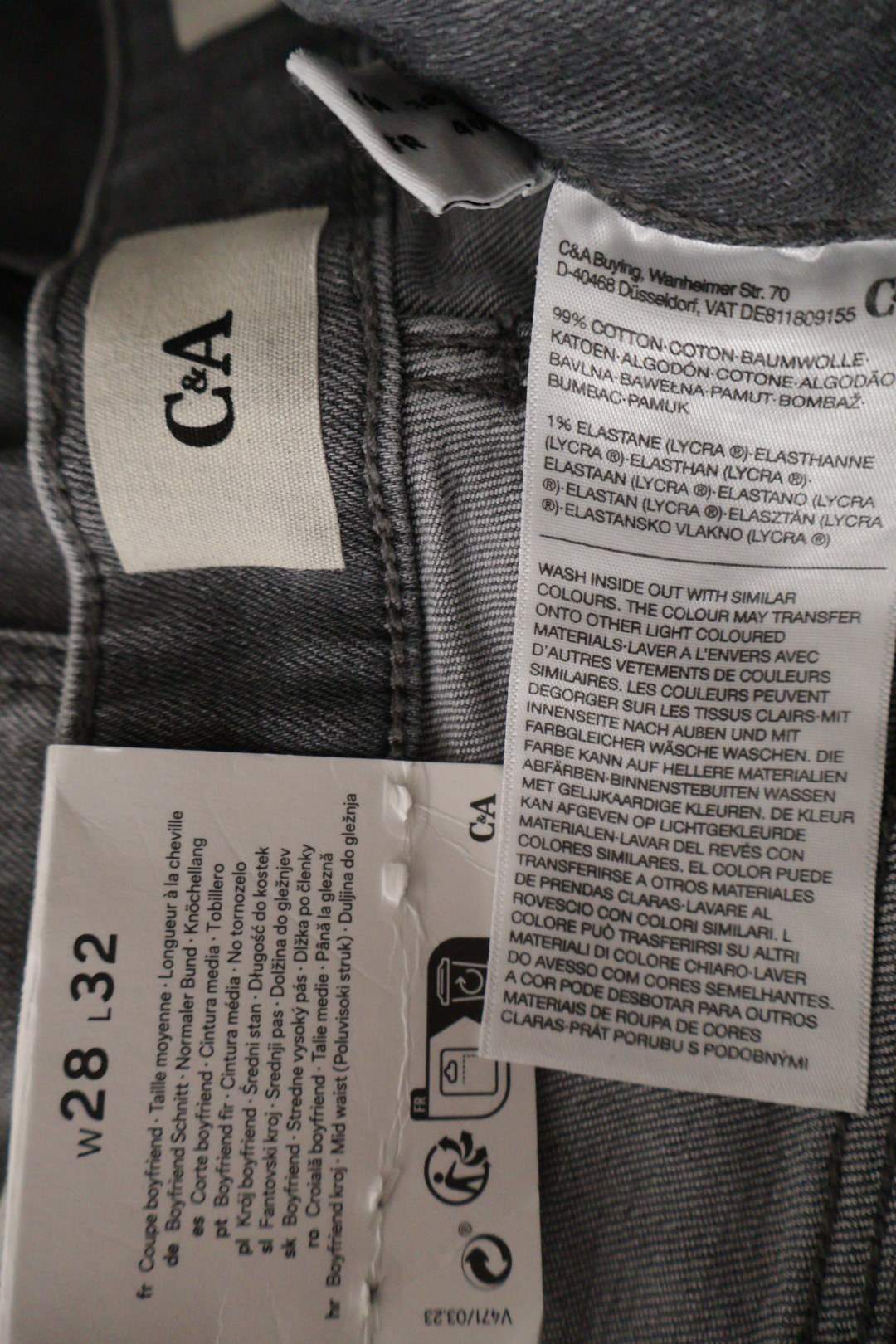 C&A – blugi – etichetă – second-hand premium