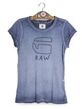 Tricou G-STAR RAW albastru mărime L vedere din față second-hand premium