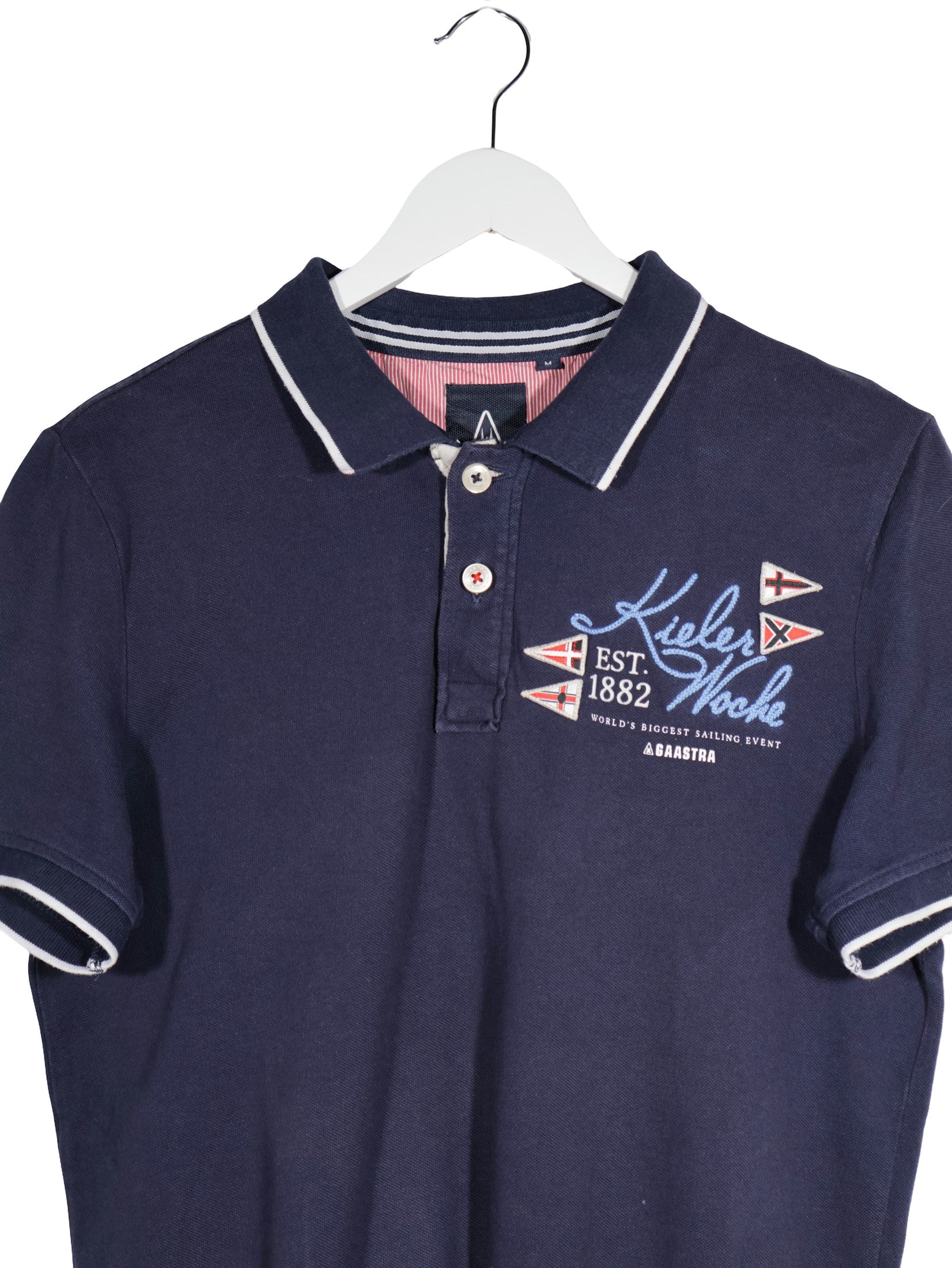 Tricou Gaastra bleumarin mărime M detaliu material și croială second-hand premium