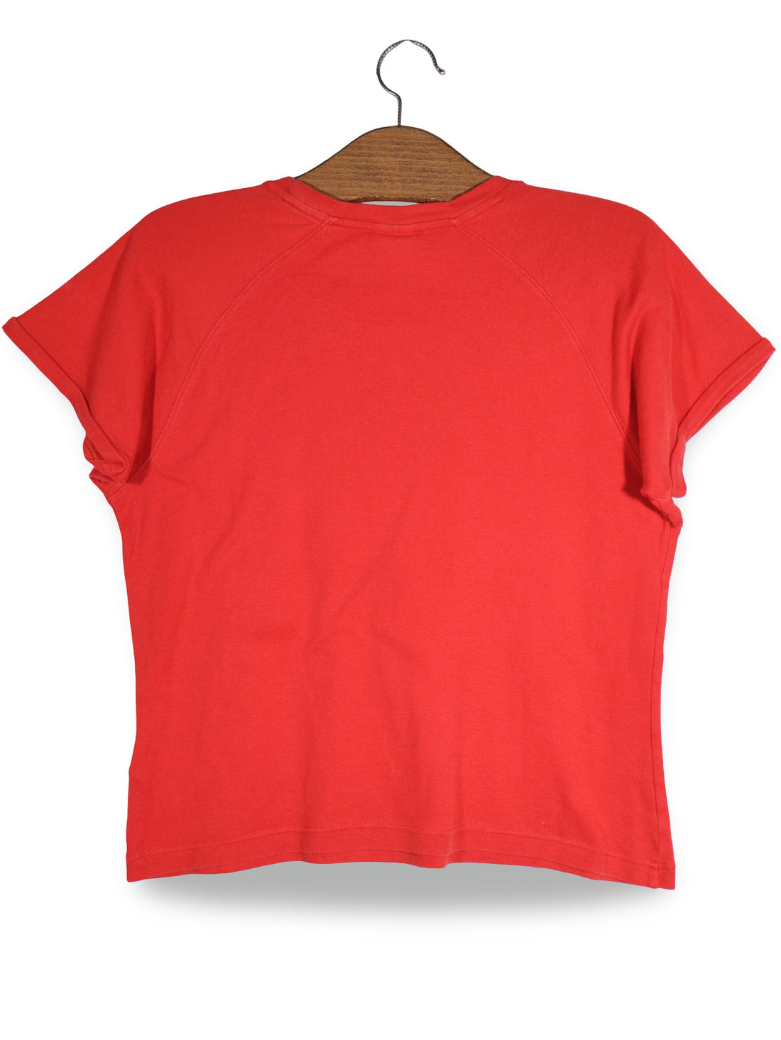 Tricou Adidas roșu mărime M vedere din spate second-hand premium