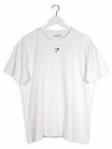 Tricou GYMSHARK alb mărime M vedere din față second-hand premium