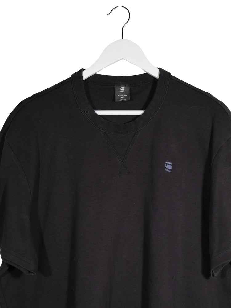 Tricou G-Star RAW negru mărime XXL detaliu material și croială second-hand premium