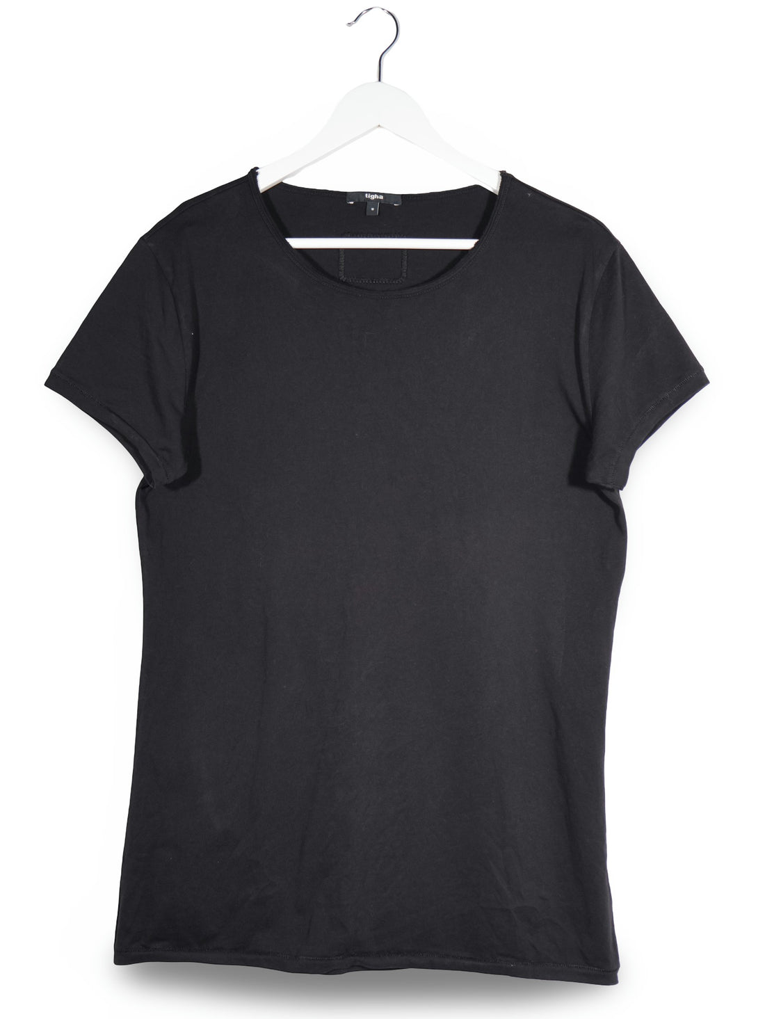 Tricou tigha negru mărime S vedere din față second-hand premium