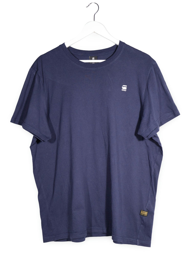 Tricou G-STAR RAW bleumarin mărime XXL vedere din față second-hand premium