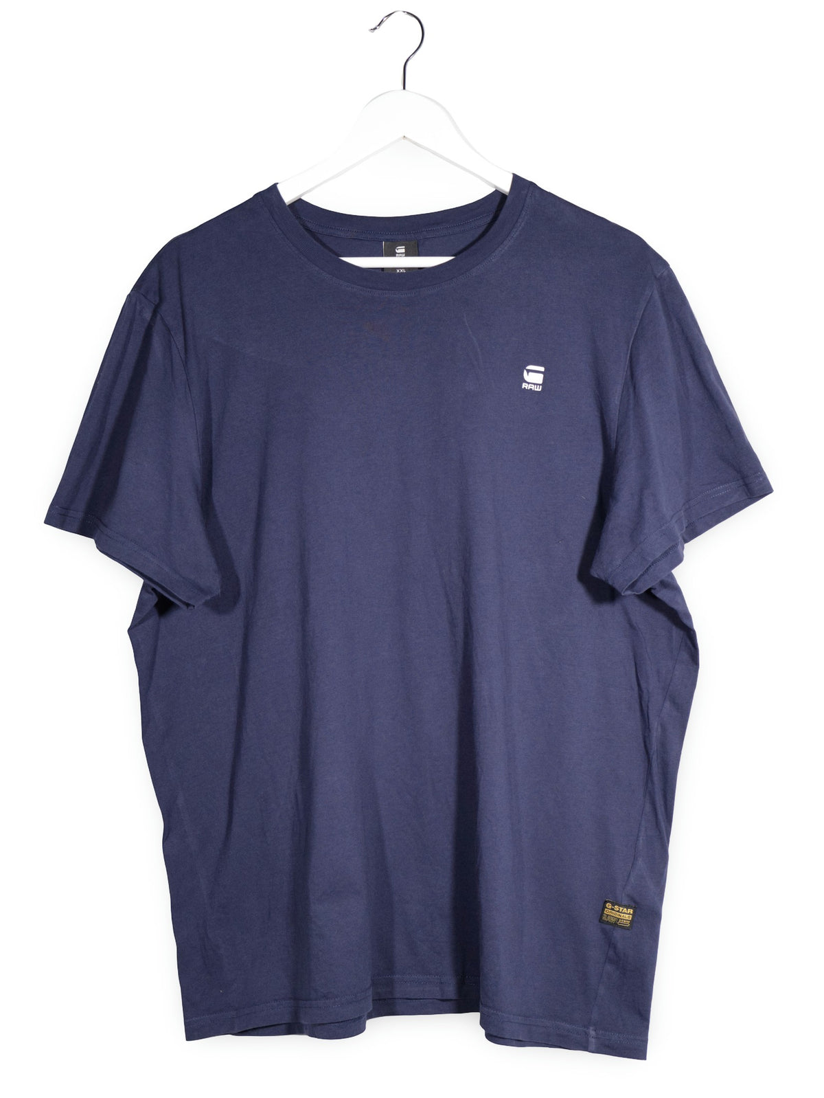 Tricou G-STAR RAW bleumarin mărime XXL vedere din față second-hand premium