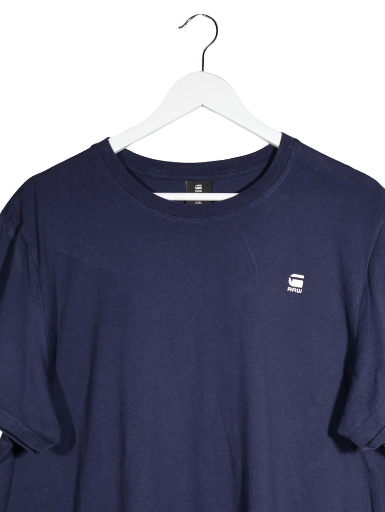 Tricou G-STAR RAW bleumarin mărime XXL detaliu material și croială second-hand premium