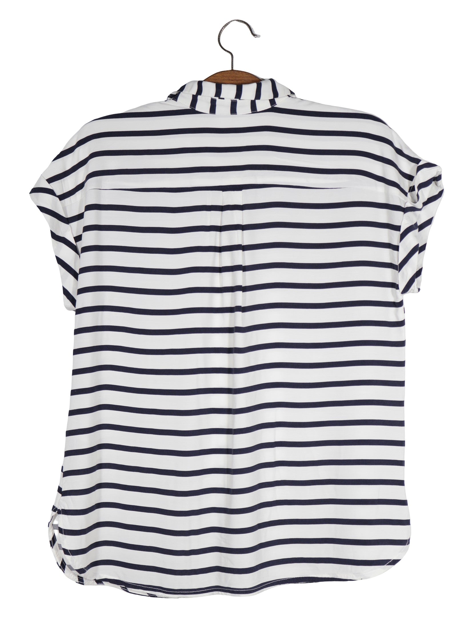 Camasa JAKE*S alb cu dungi bleumarin mărime M vedere din spate second-hand premium