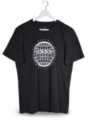 Tricou adidas negru mărime M vedere din față second-hand premium