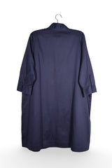 Rochie - Christian Berg bleumarin din bumbac cu guler inalt – XL – Femei - spate
