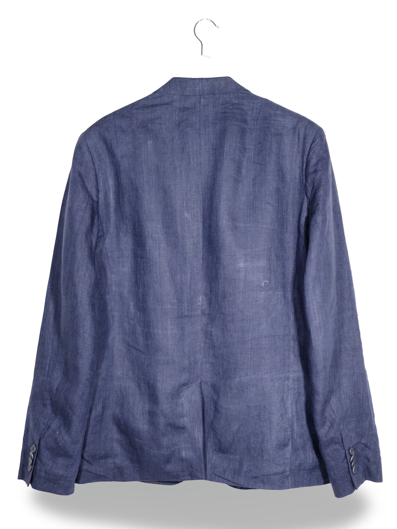 Sacou H&M albastru mărime L vedere din spate second-hand premium