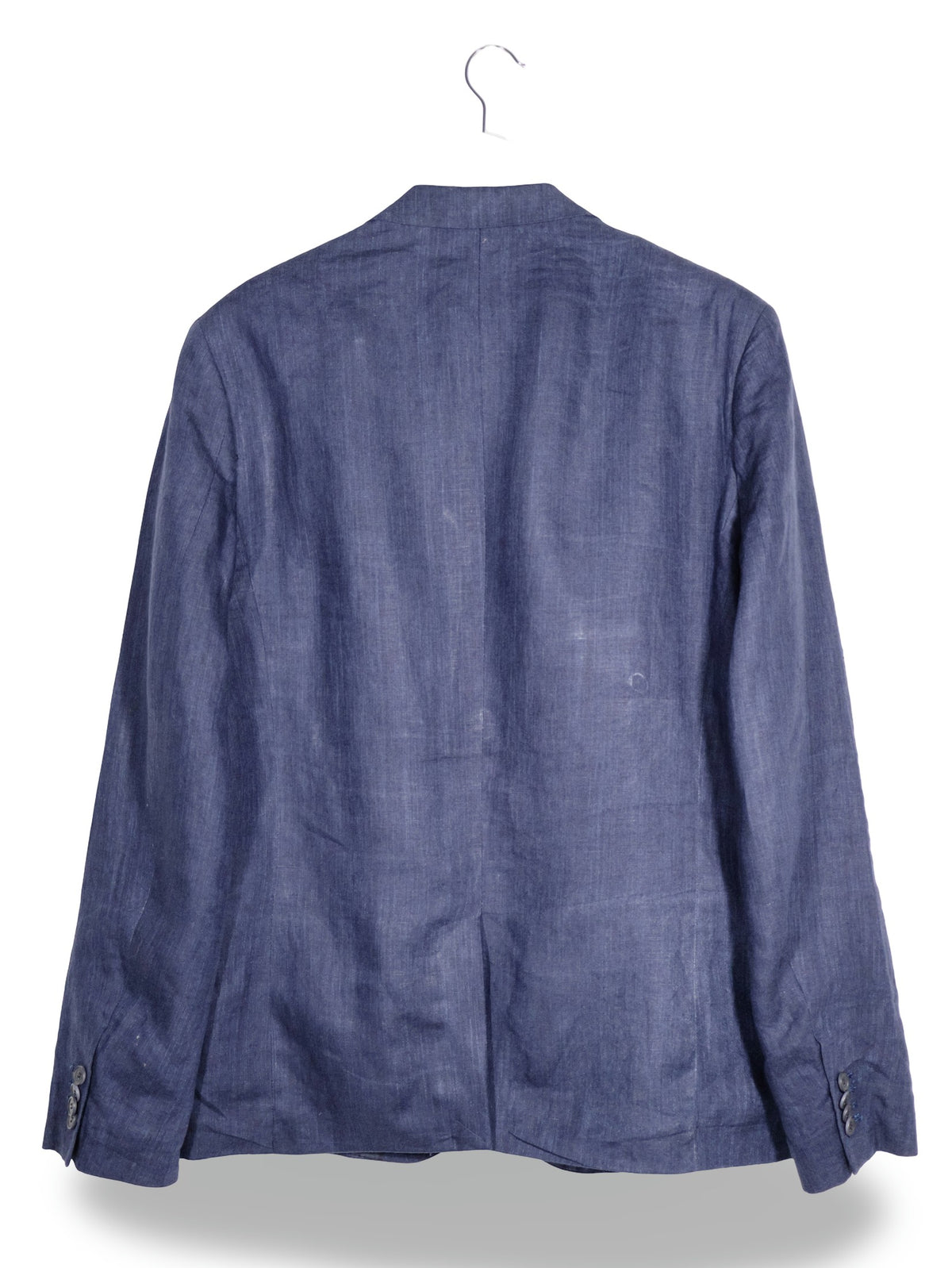 Sacou H&M albastru mărime L vedere din spate second-hand premium