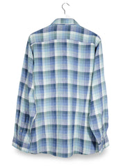 Camasa OLYMP albastru, bleu, verde, alb mărime XXL vedere din spate second-hand premium