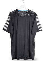 Tricou adidas negru mărime XL vedere din față second-hand premium