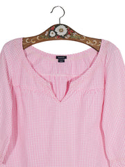 Bluza GANT roz alb mărime S detaliu material și croială second-hand premium
