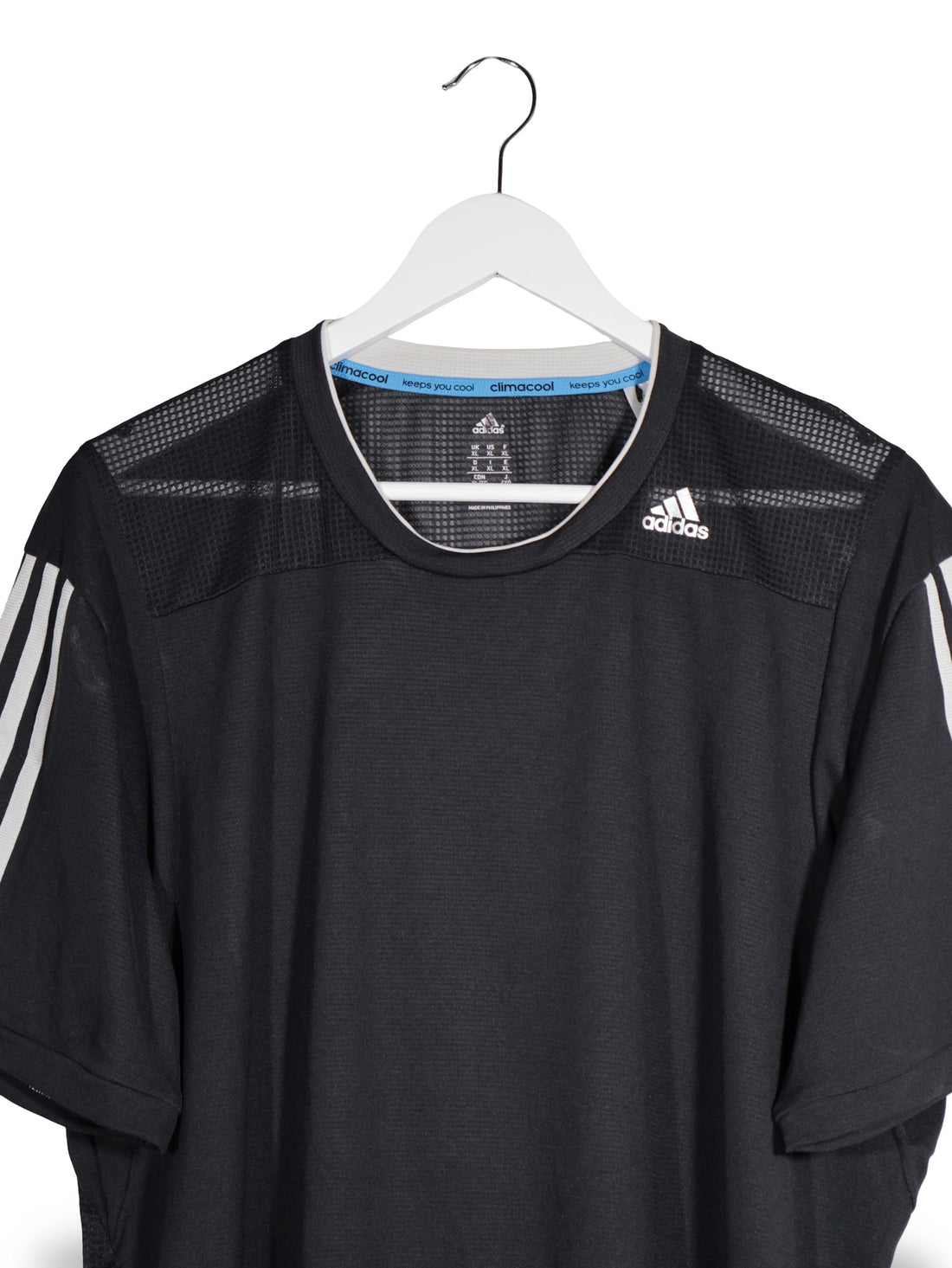 Tricou adidas negru mărime XL detaliu material și croială second-hand premium