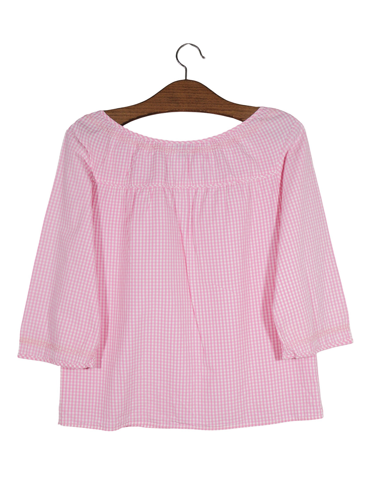 Bluza GANT roz alb mărime S vedere din spate second-hand premium
