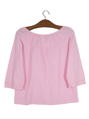 Bluza GANT roz alb mărime S vedere din spate second-hand premium