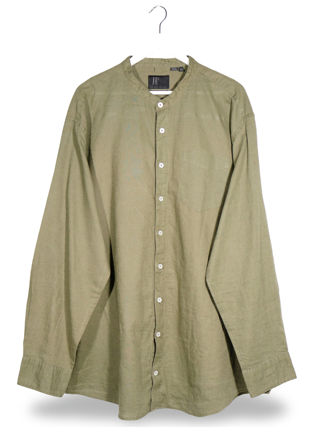 Camasa JP 1880 verde kaki mărime 4XL+ vedere din față second-hand premium