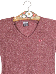Tricou Nike bordo melanj mărime M detaliu material și croială second-hand premium
