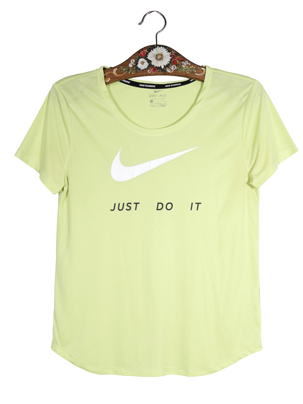Tricou Nike verde deschis mărime S vedere din față second-hand premium