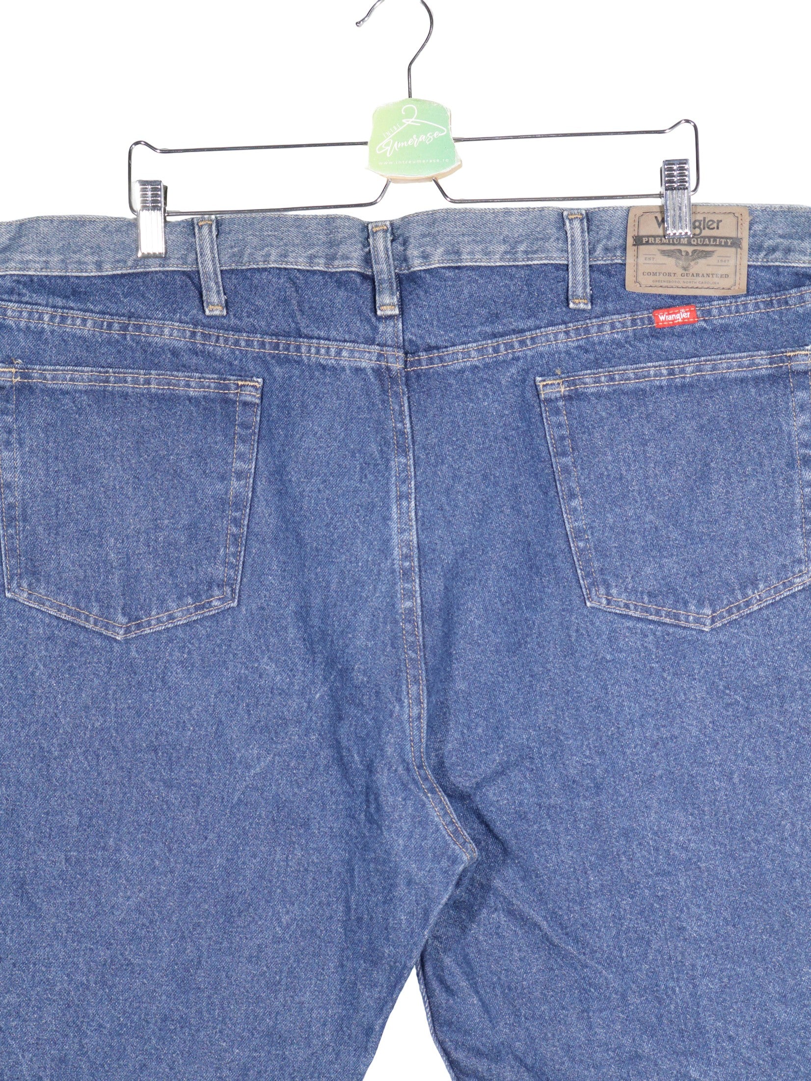 Pantaloni scurti Wrangler albastru mărime 3XL detaliu material și croială second-hand premium