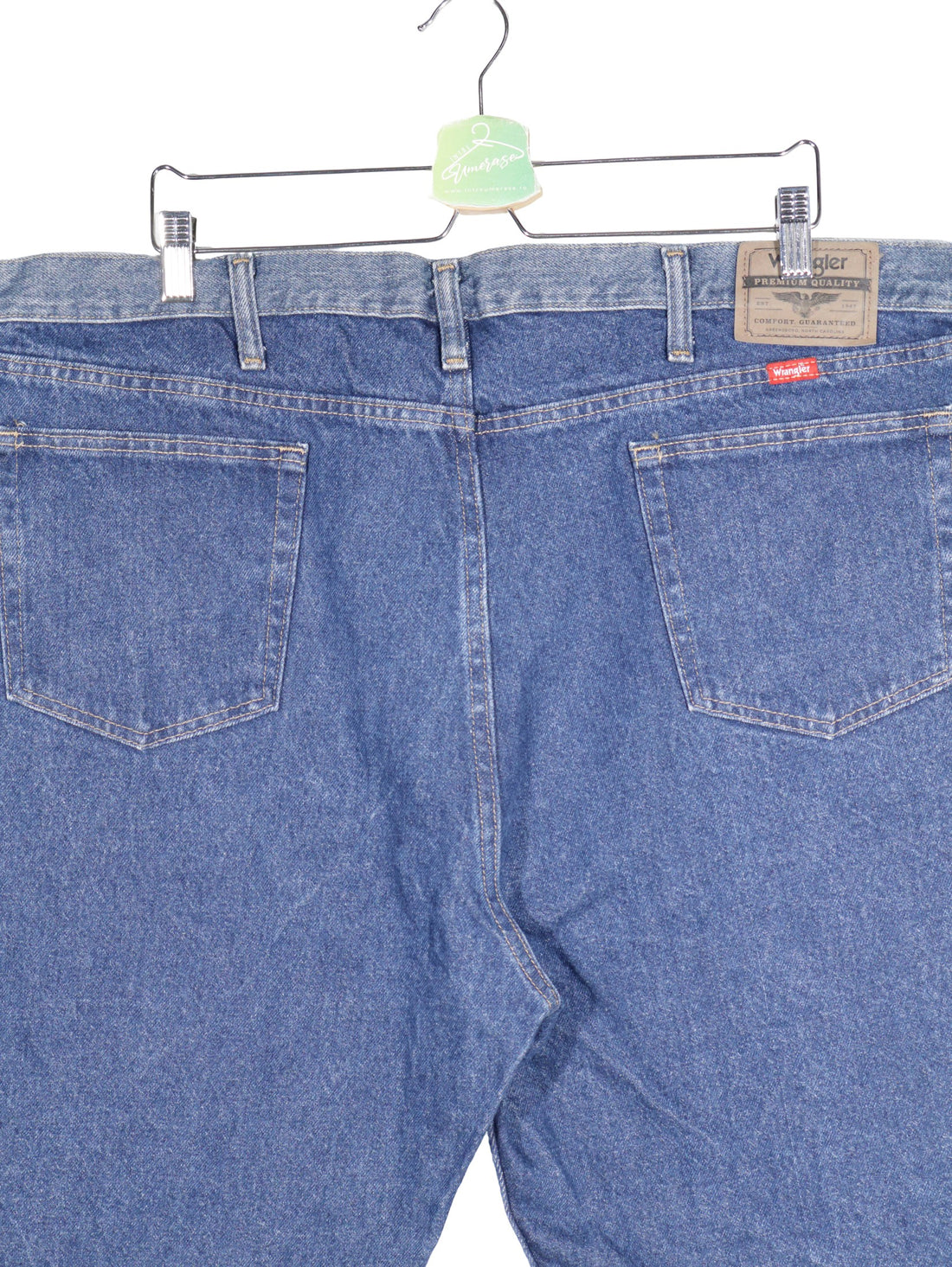 Pantaloni scurti Wrangler albastru mărime 3XL detaliu material și croială second-hand premium