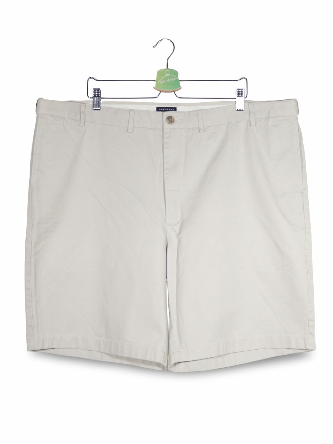 Pantaloni scurti Lands' End bej deschis mărime 4XL+ vedere din față second-hand premium
