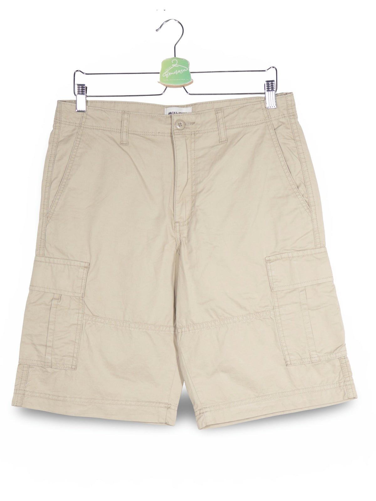 Pantaloni scurti Jack&Jones bej mărime M vedere din față second-hand premium
