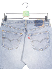 Blugi scurti Levi's albastru deschis mărime S vedere din spate second-hand premium