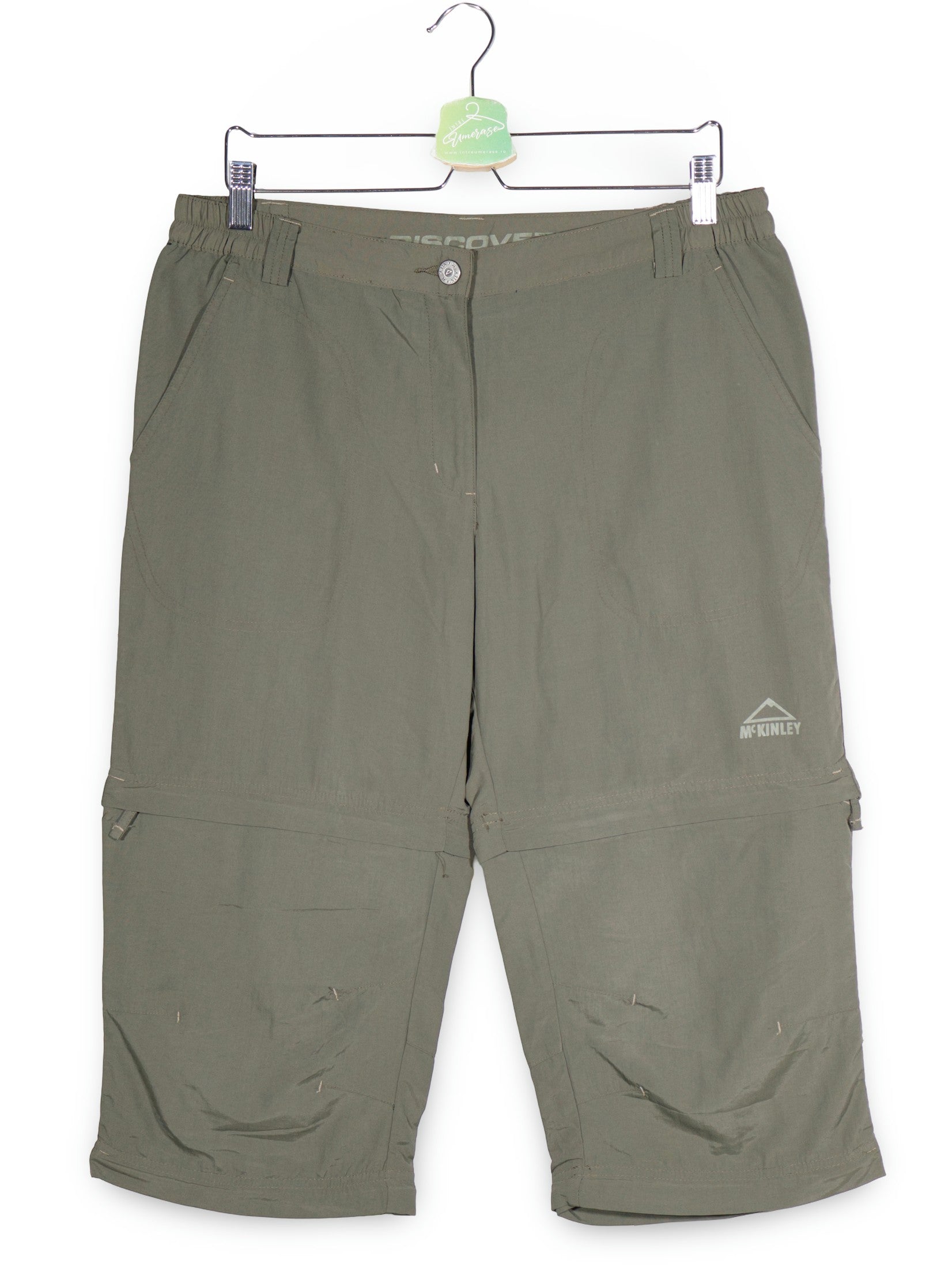 Pantaloni scurti McKINLEY verde olive mărime L vedere din față second-hand premium