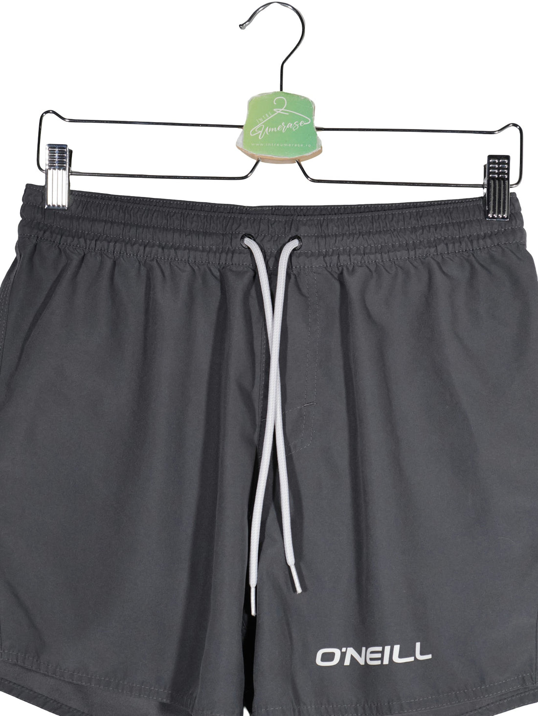 Pantaloni scurti O'NEILL gri inchis mărime M detaliu material și croială second-hand premium