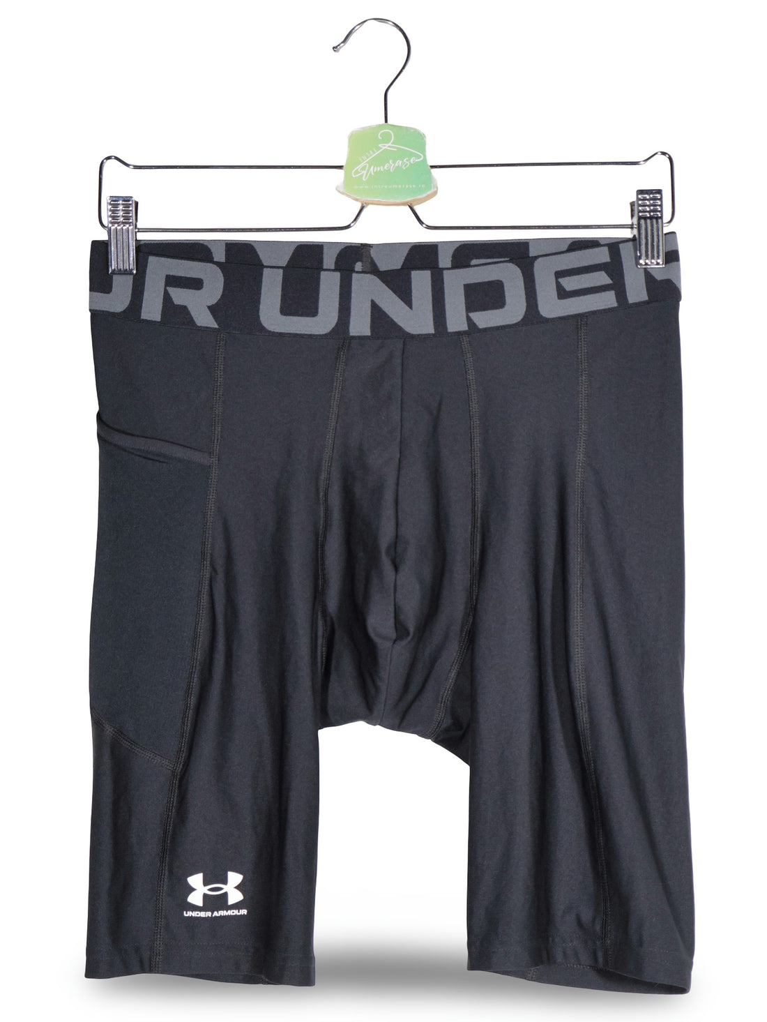 Blugi scurti Under Armour negru mărime W32 vedere din față second-hand premium