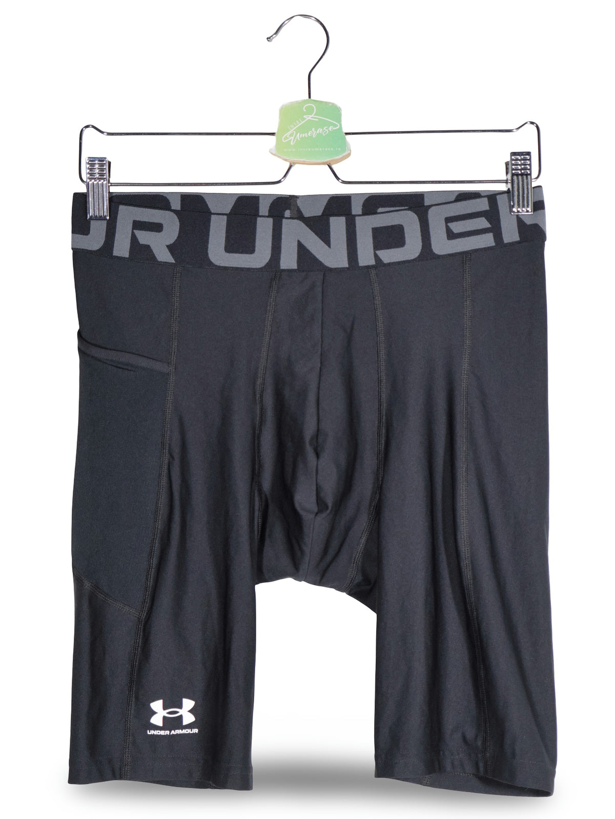 Blugi scurti Under Armour negru mărime W32 vedere din față second-hand premium